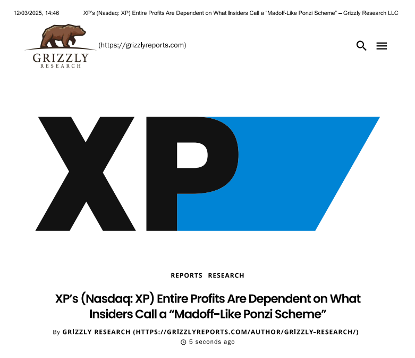 XP Investimentos é confiável? Entenda a polêmica depois da análise da Grizzly Research e de Influenciadores digitais 2 image